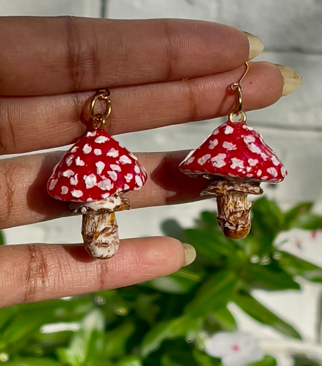 Pixie Cap Mushroom Earrings