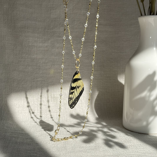 Tiger swallowtail Winged Necklace