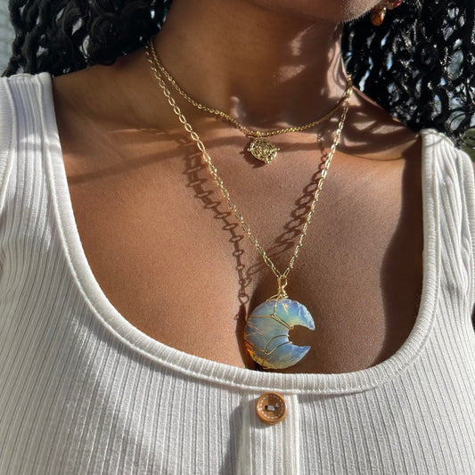 LUNA - Opalite Moon Necklace