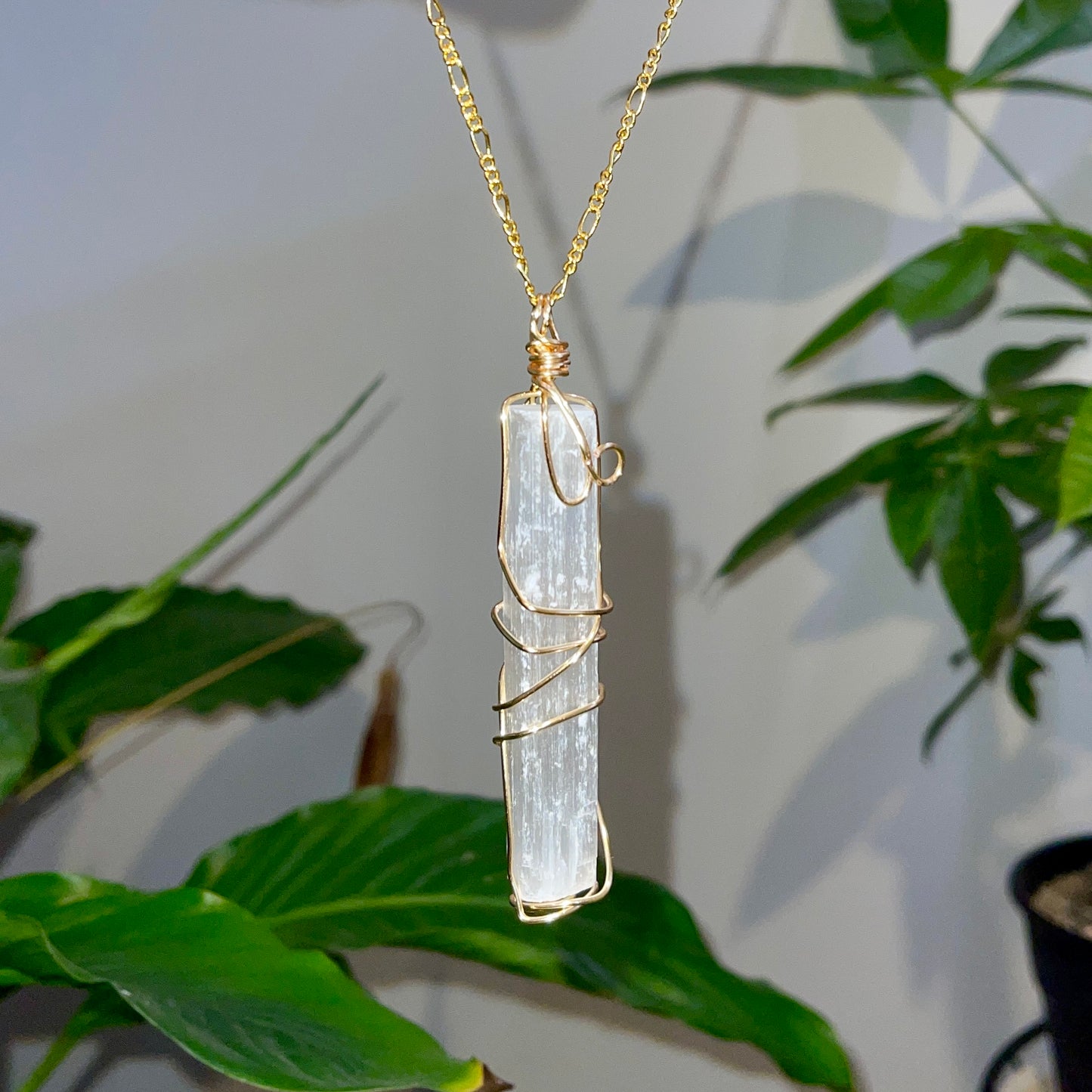 Selenite Rod necklace