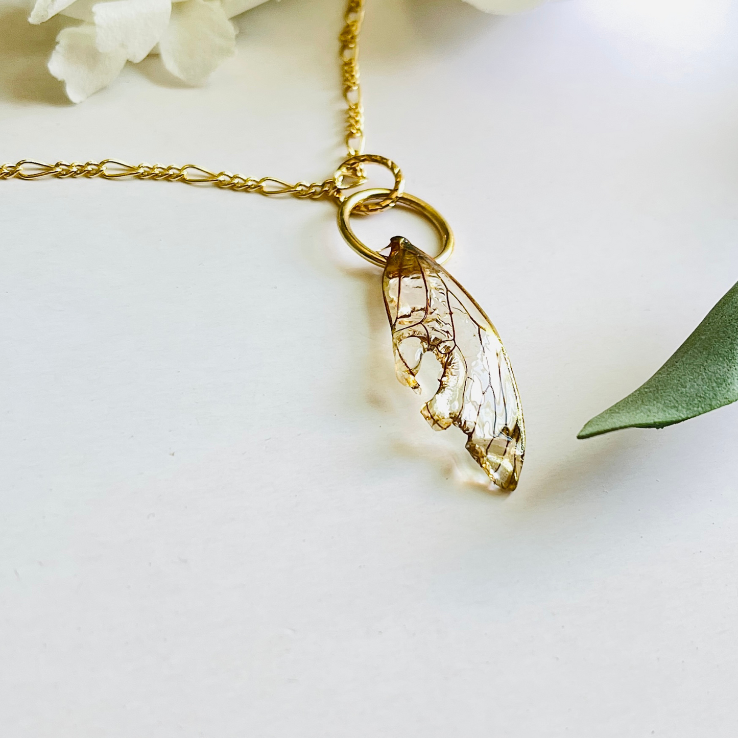 Rare Red Winged Cicada Pendant