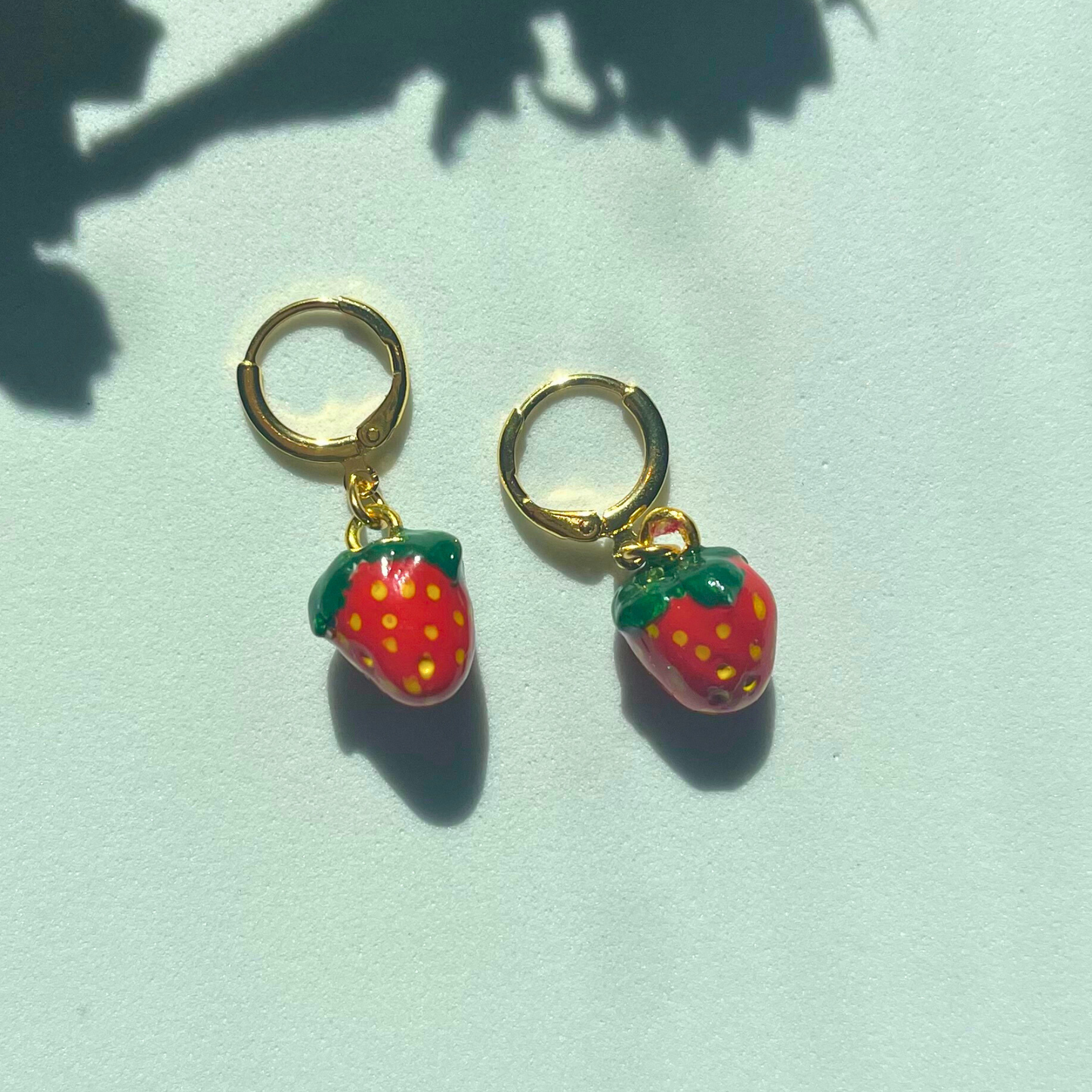 Sweet Strawberry Dangle Earrings