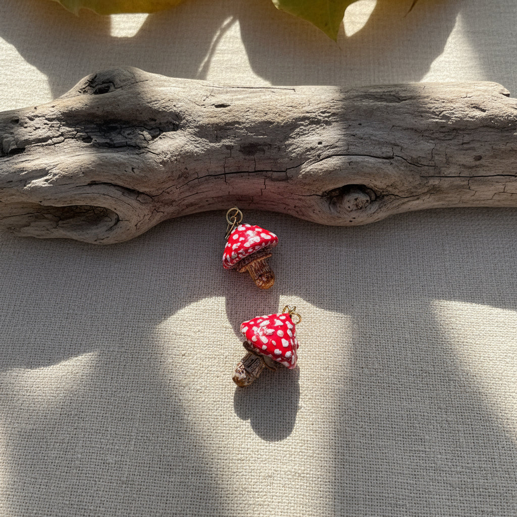Pixie Cap Mushroom Earrings