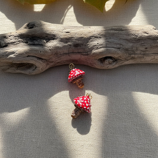 Pixie Cap Mushroom Earrings