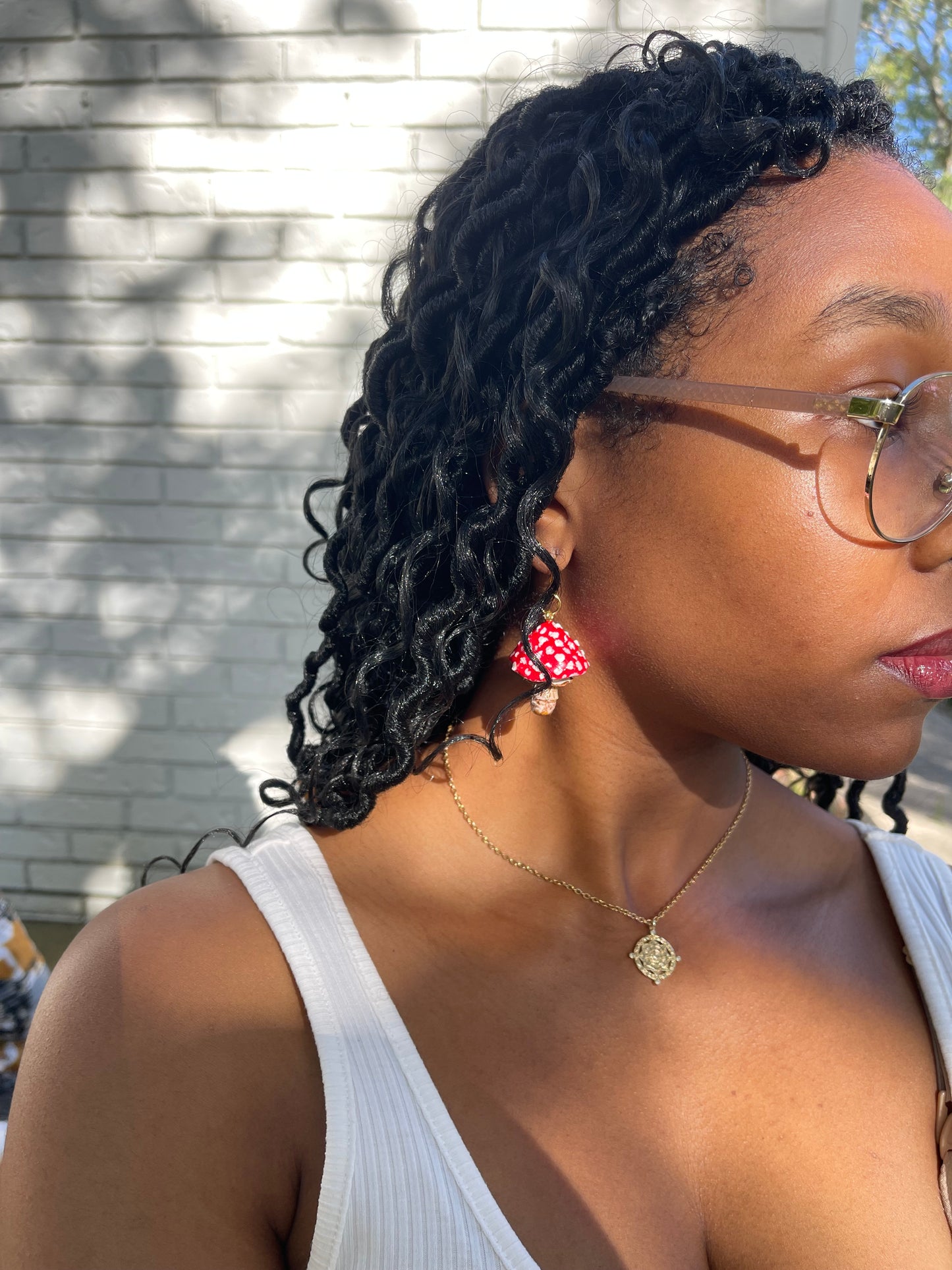Pixie Cap Mushroom Earrings