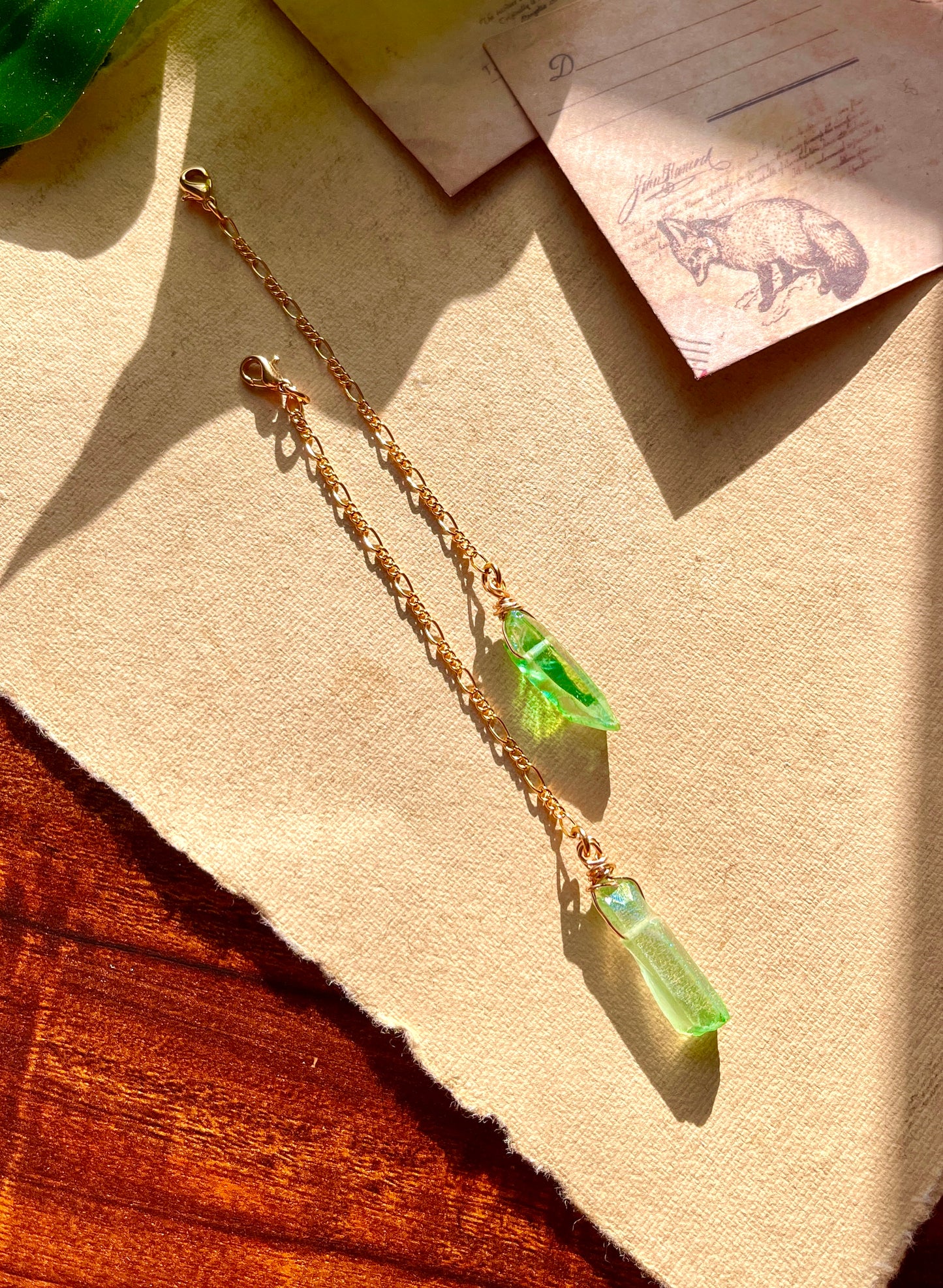 Green Quartz Eyeglasses Chain