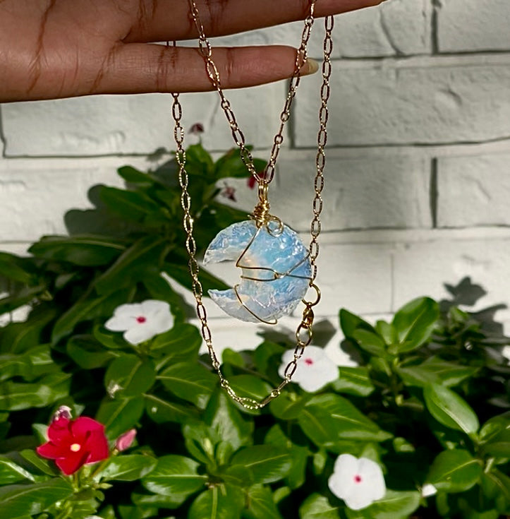 LUNA - Opalite Moon Necklace