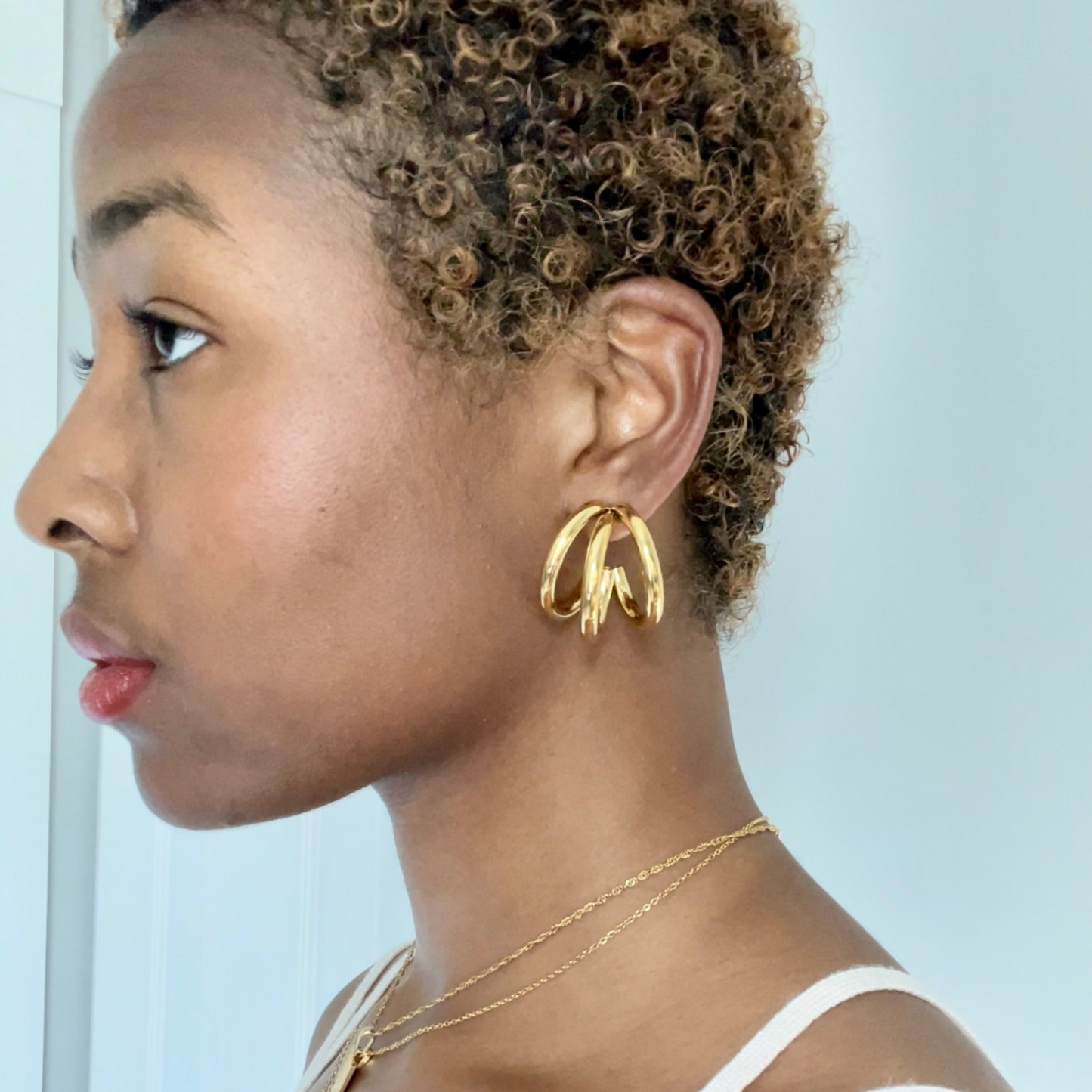 Triple Hooped Earring
