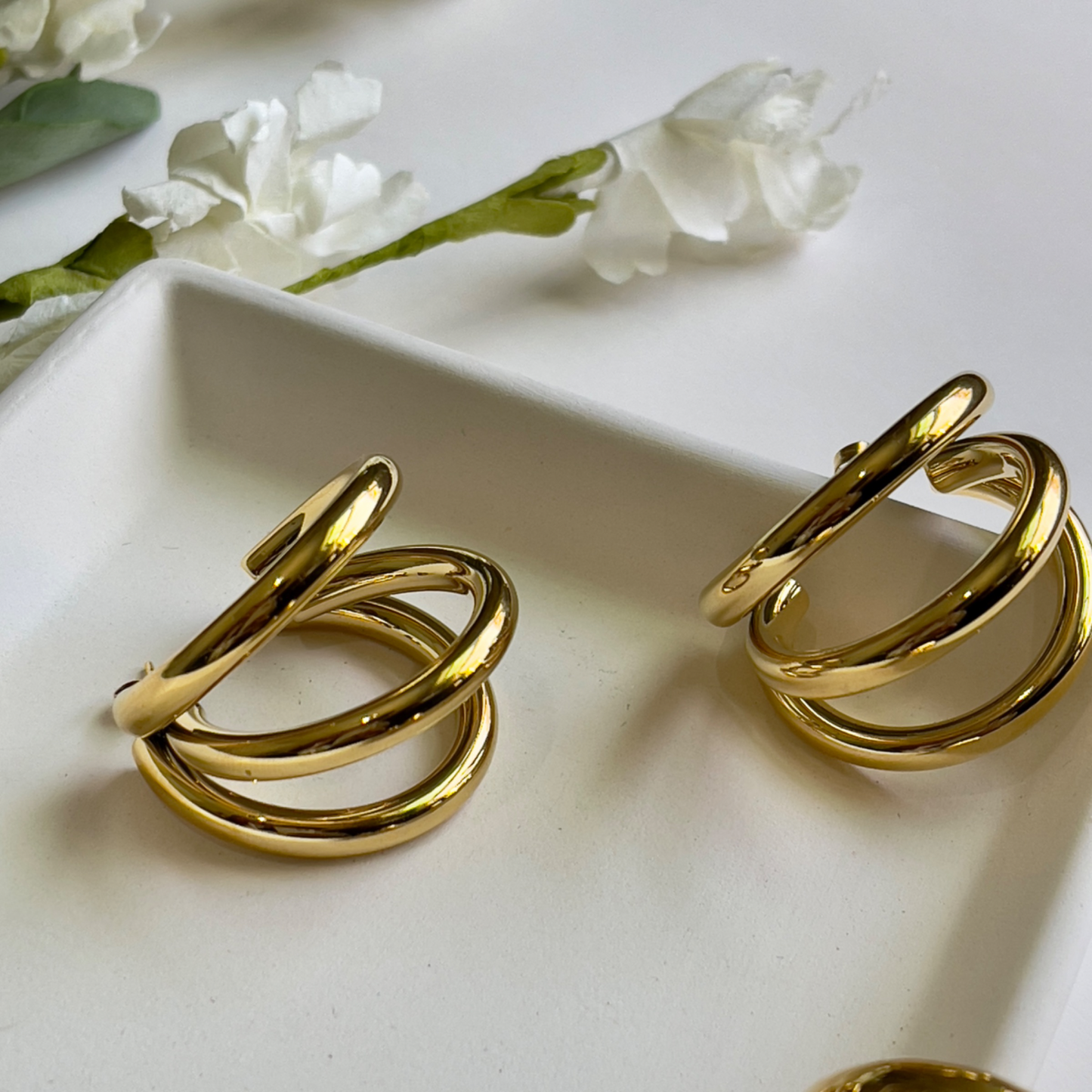 Triple Hooped Earring