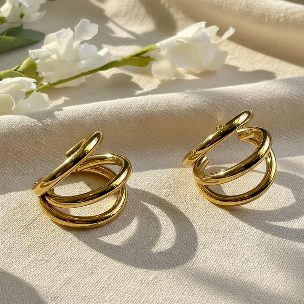 Triple Hooped Earring