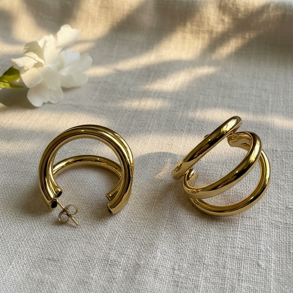 Triple Hooped Earring