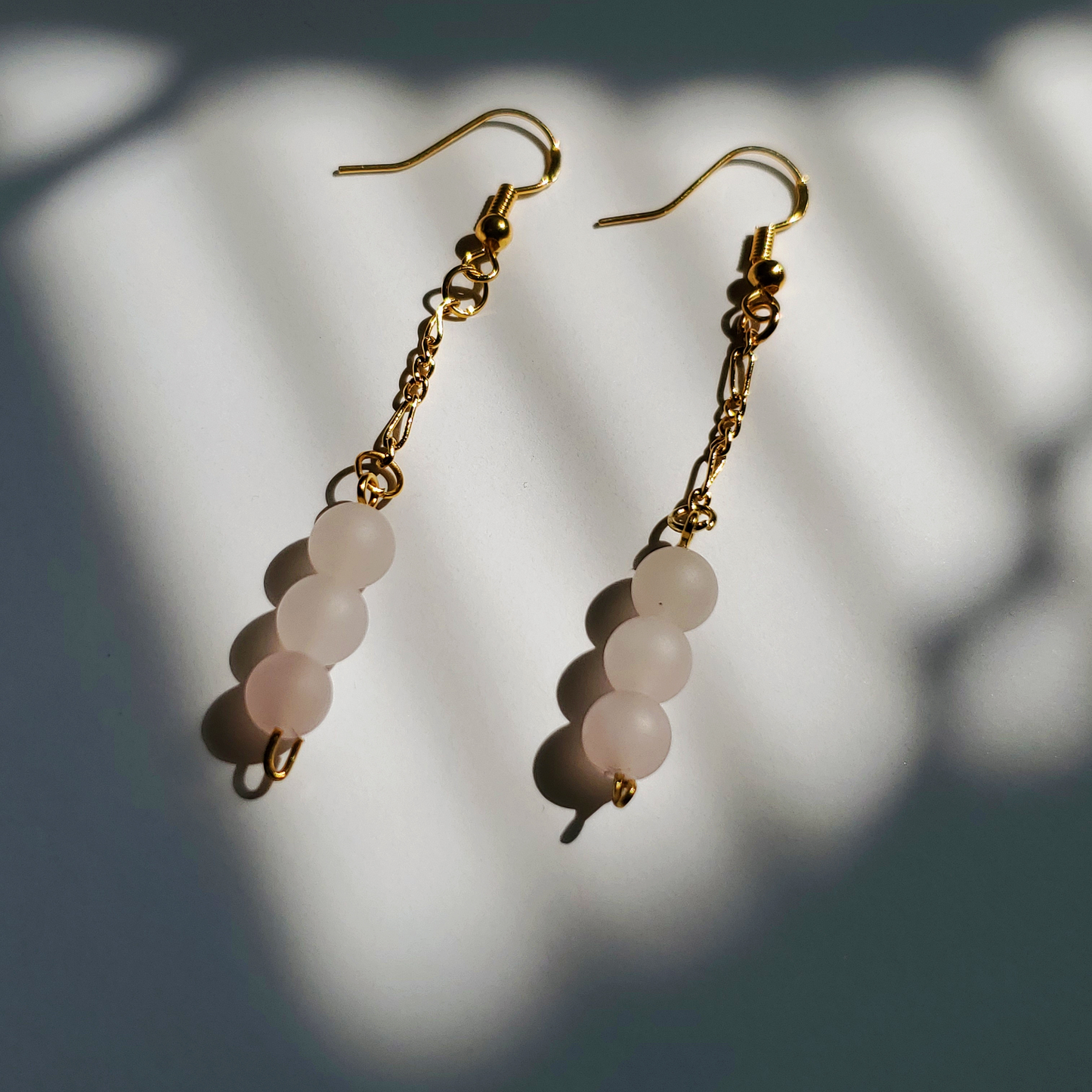 Rose Quartz Chain Earring