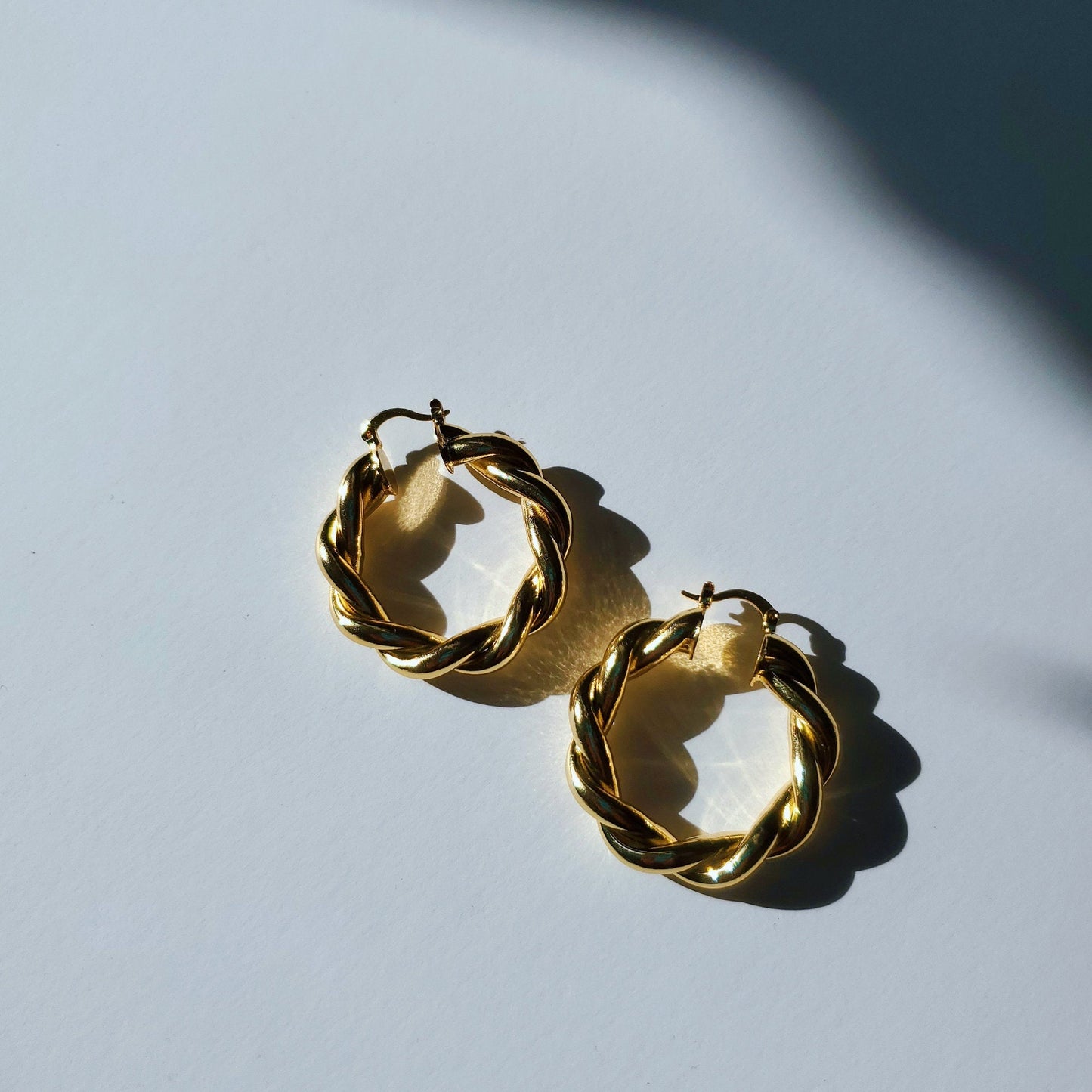 Gold Knot Hoop Earrings