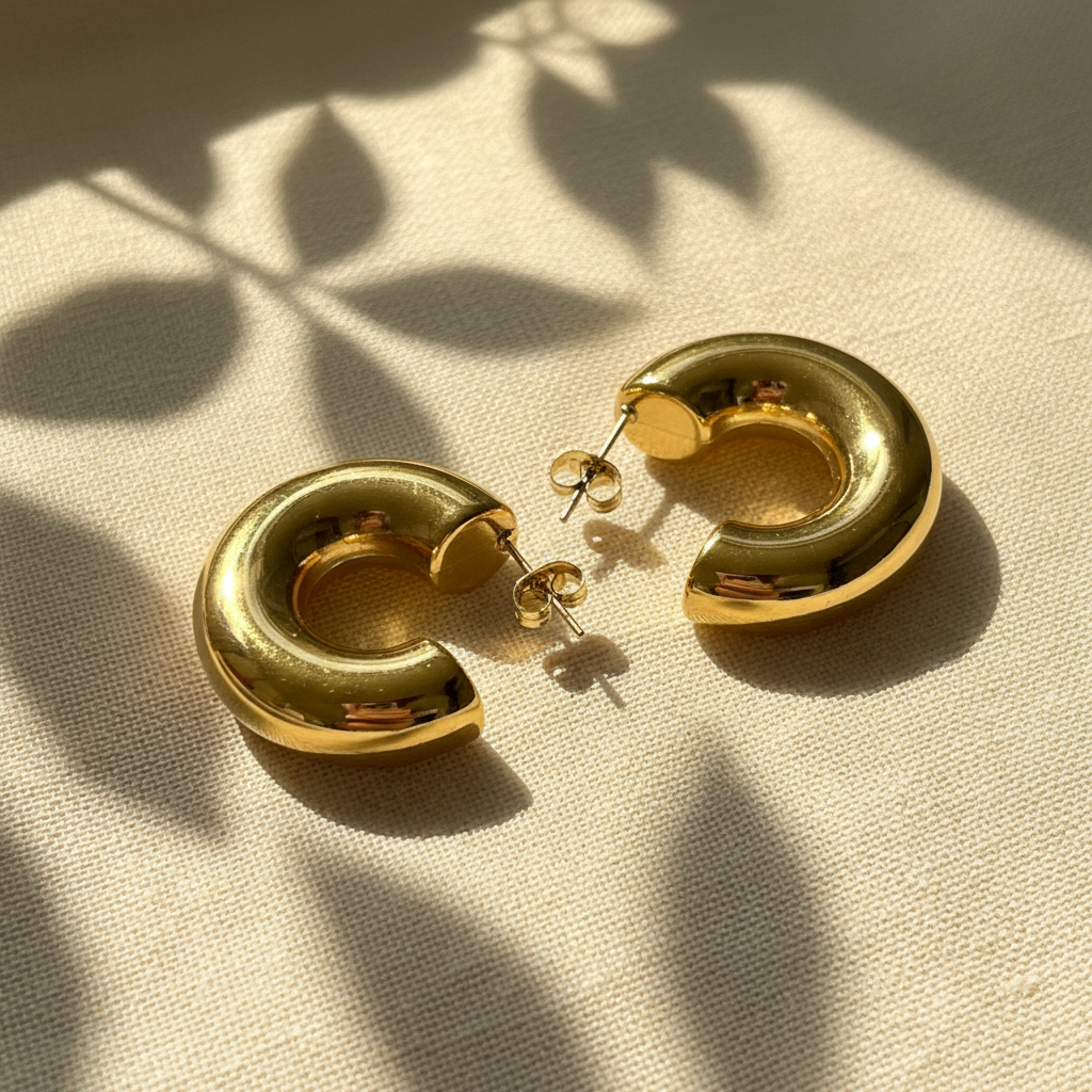 Chunky Gold Hoops