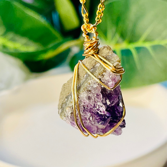 Raw Amethyst Necklace