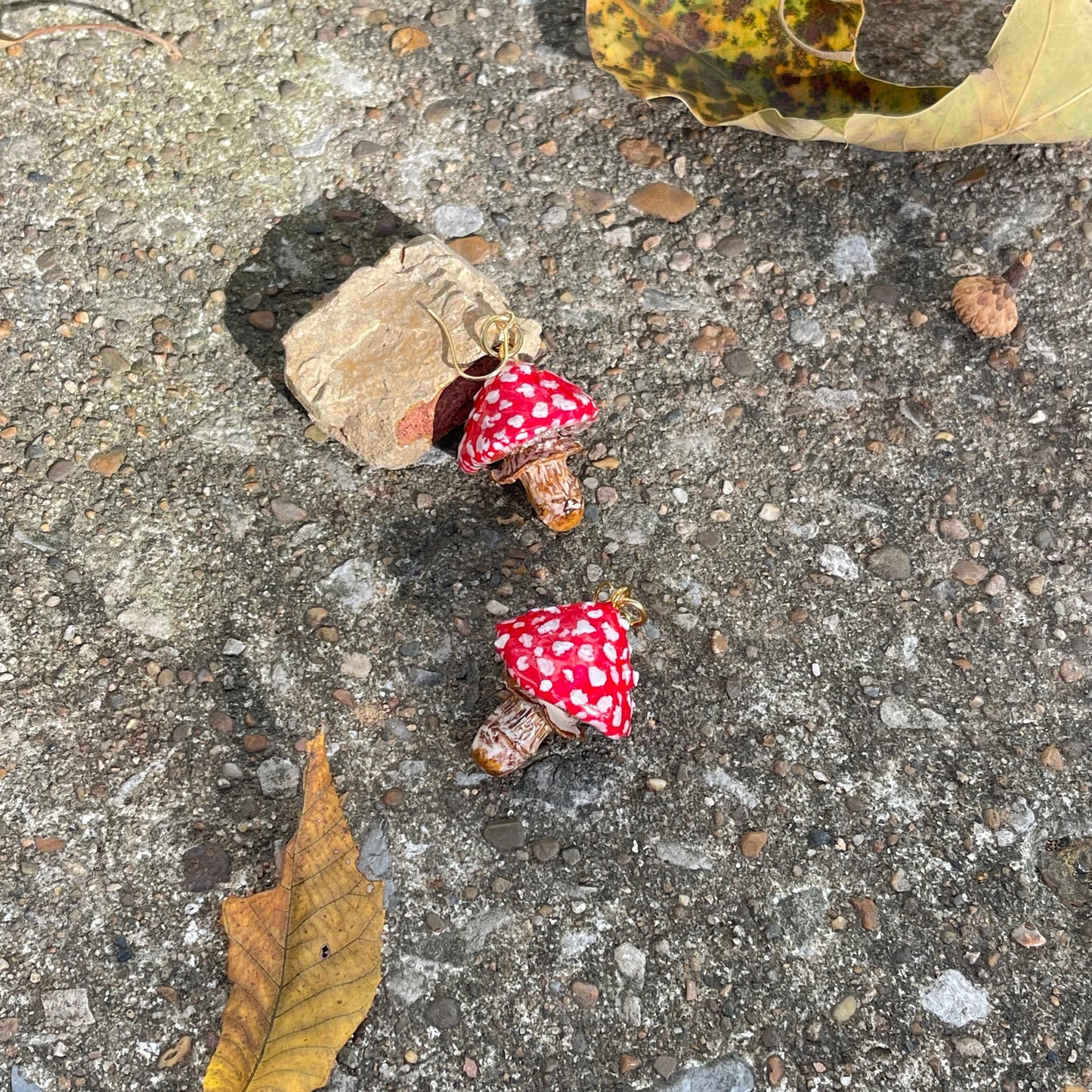 Pixie Cap Mushroom Earrings