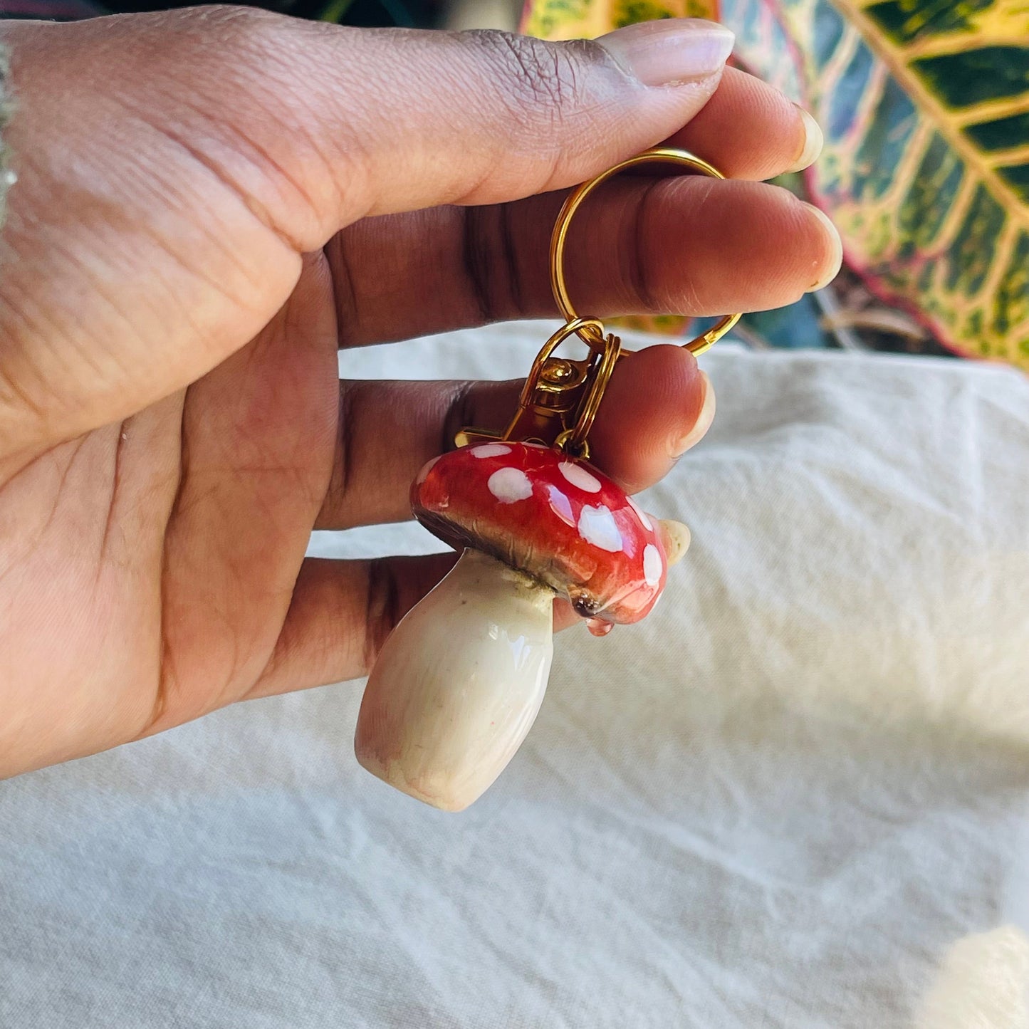 Dewdrop Mushroom Charm