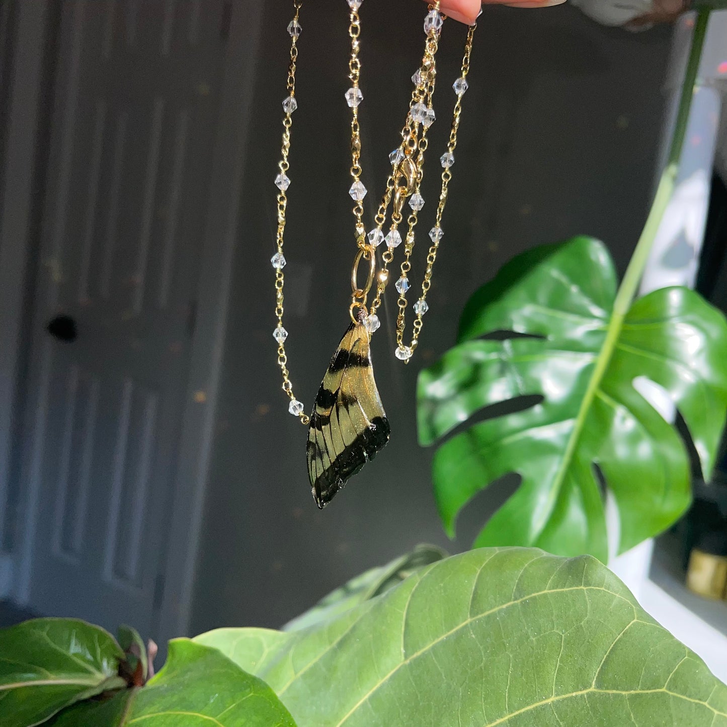 Tiger swallowtail Winged Necklace