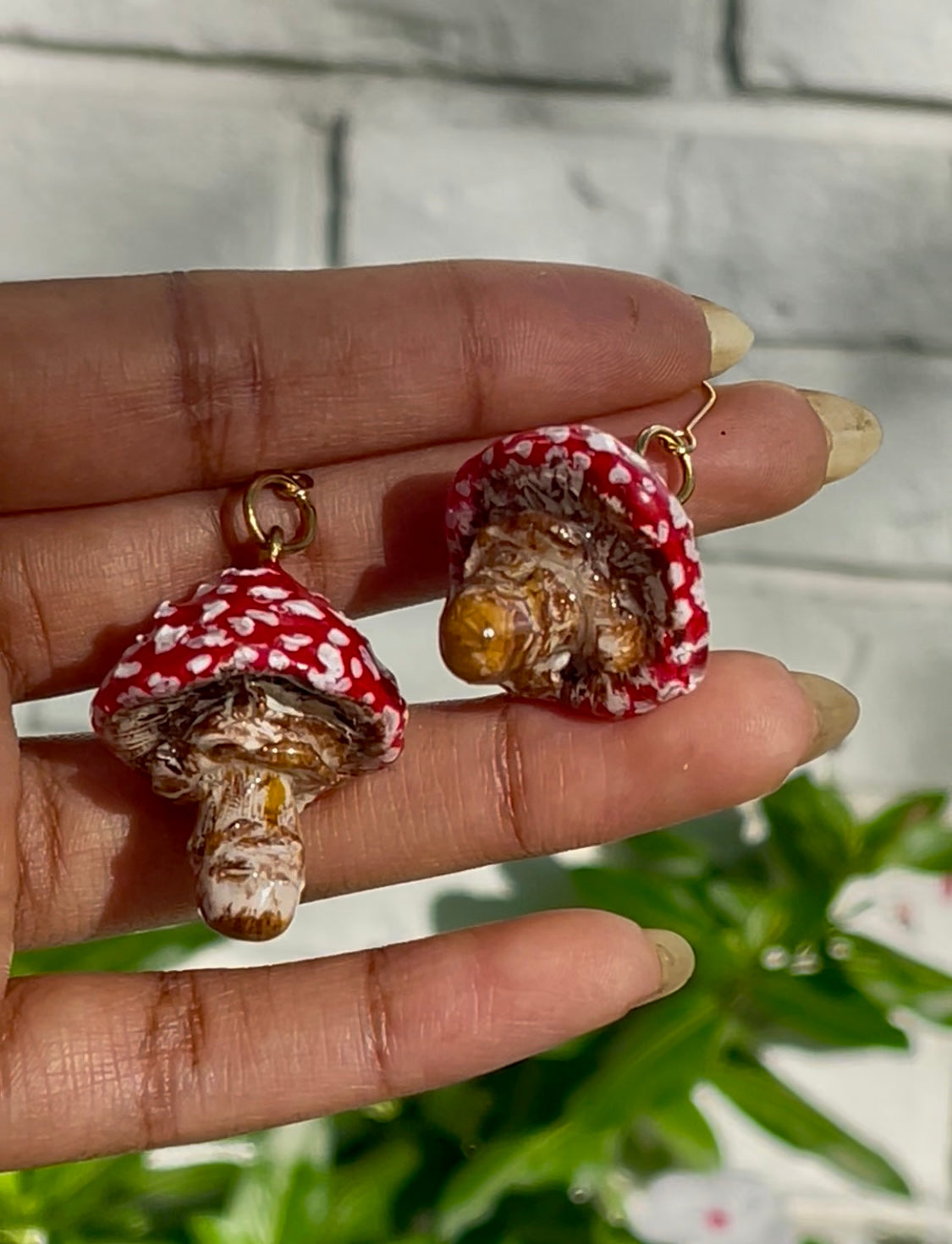 Pixie Cap Mushroom Earrings