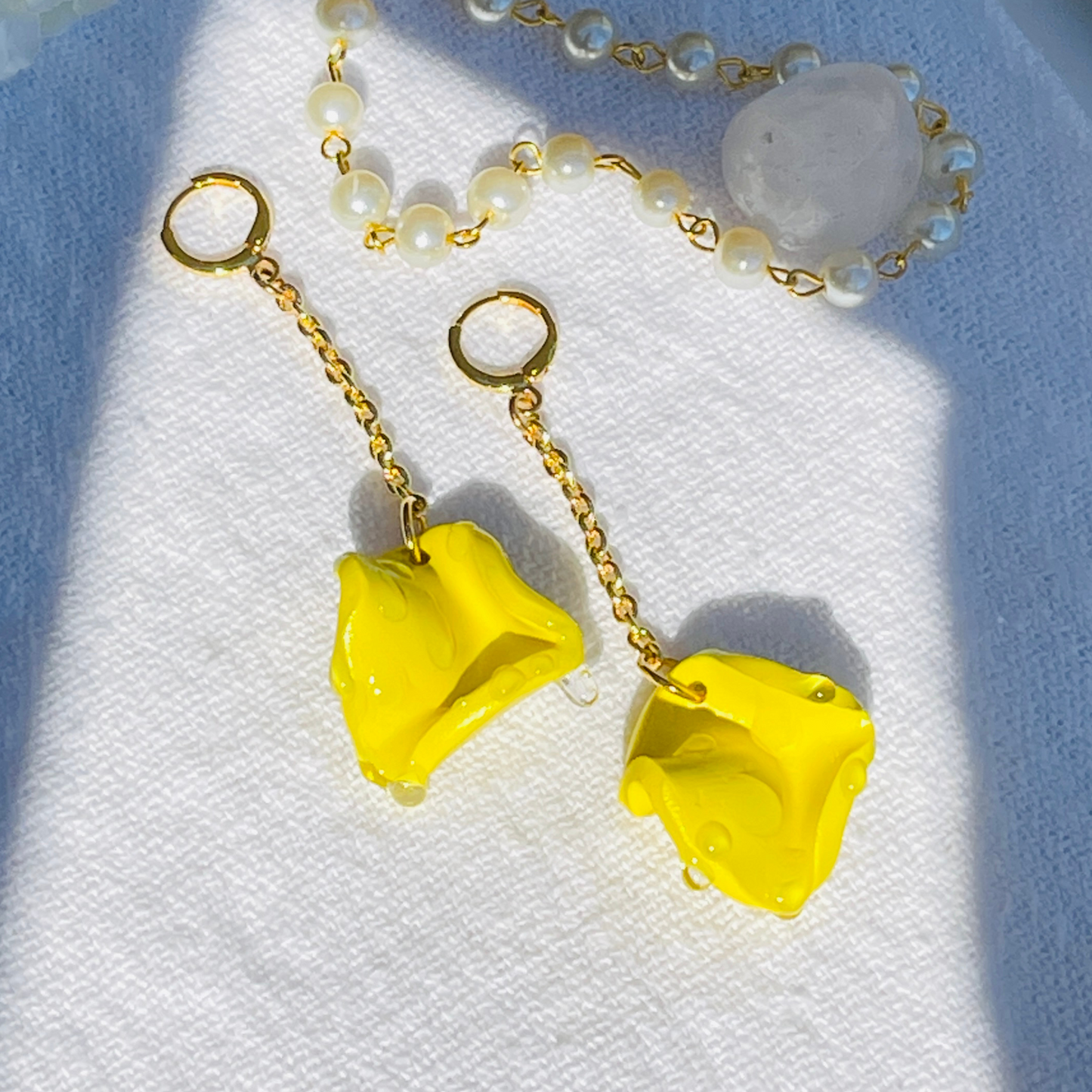 Yellow Blossom Dew Earrings