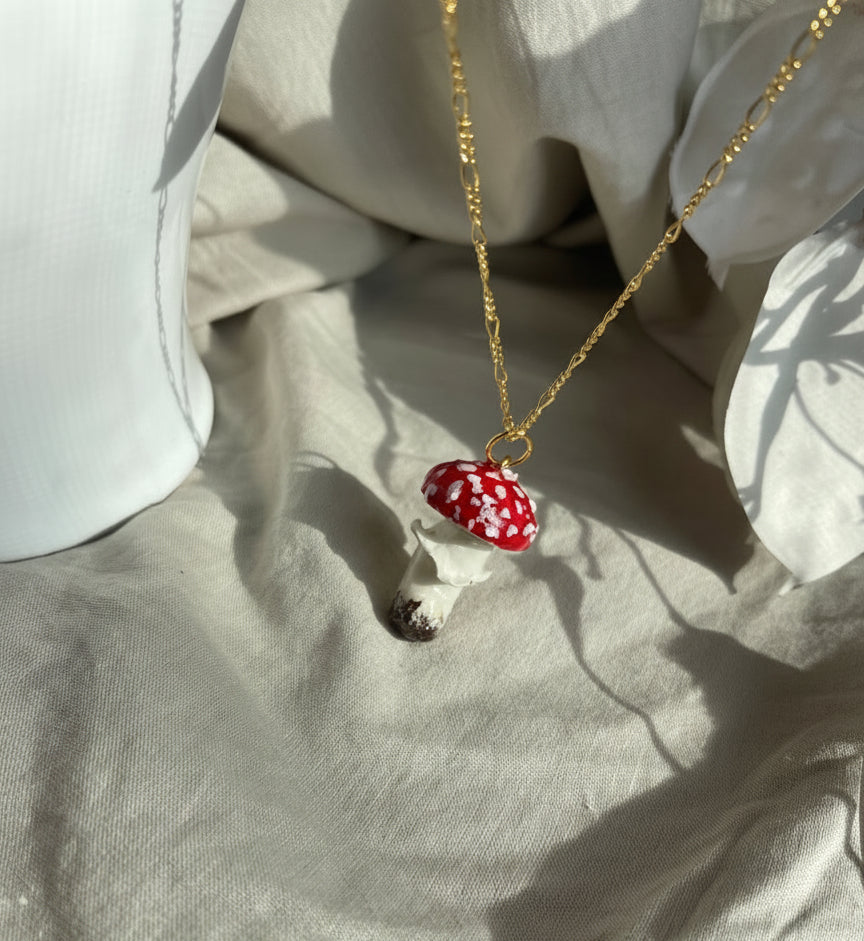 Fly Agaric Mushroom Necklace