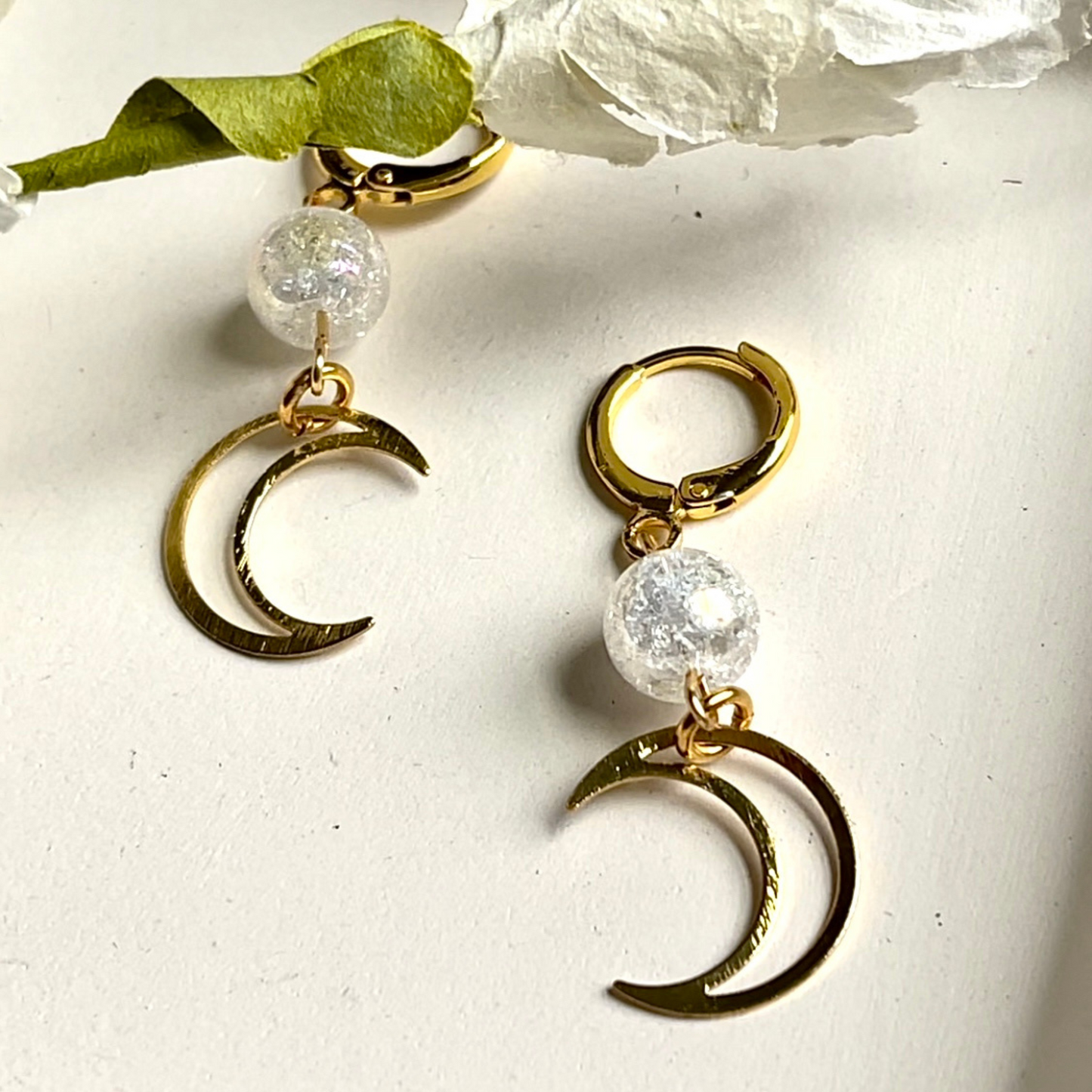 Crescent Moon dangle Earrings