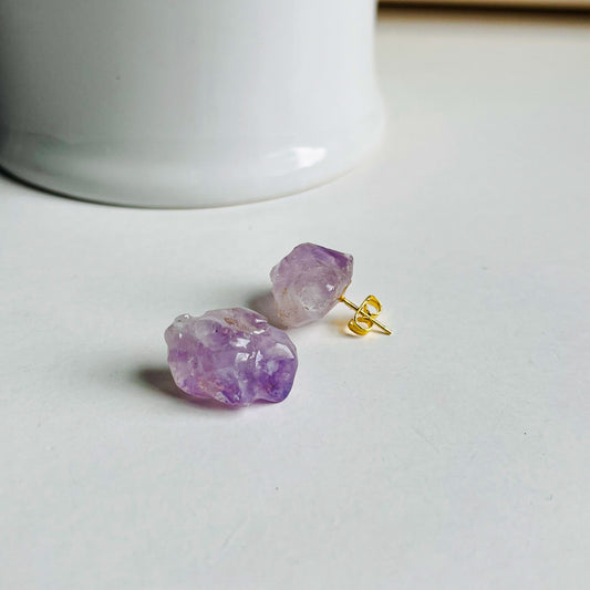 MAUVE Amethyst Stud Earrings