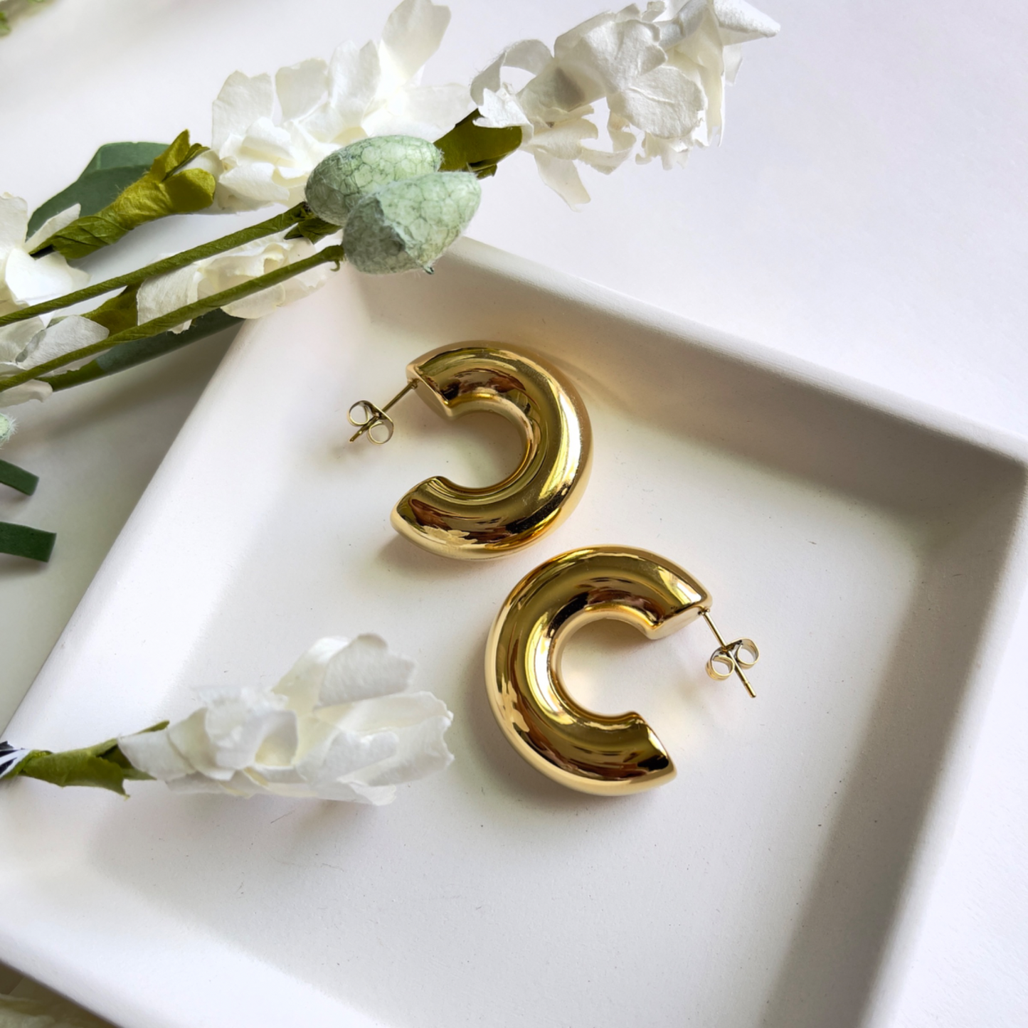 Chunky Gold Hoops